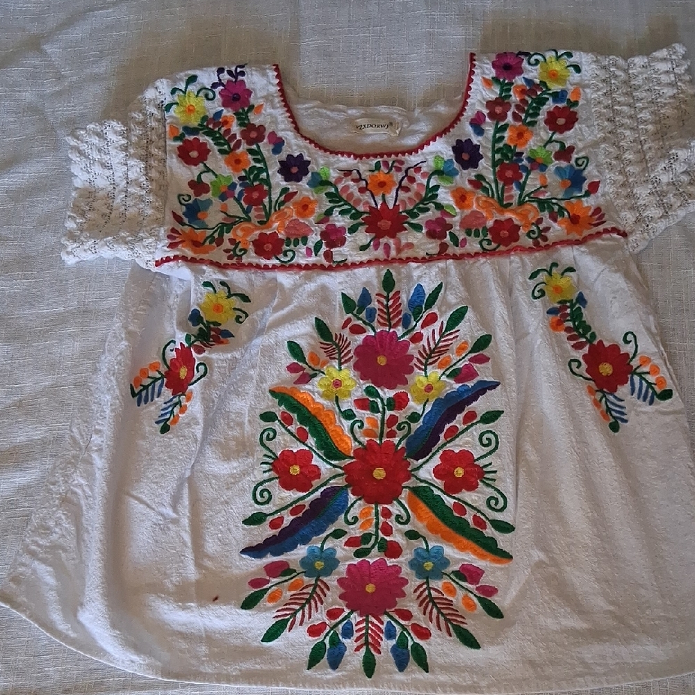 Colorful Embroidered Blouse